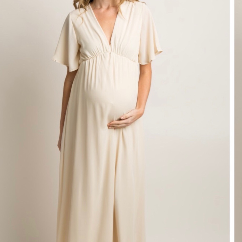Pinkblush maternity chiffon maxi dress